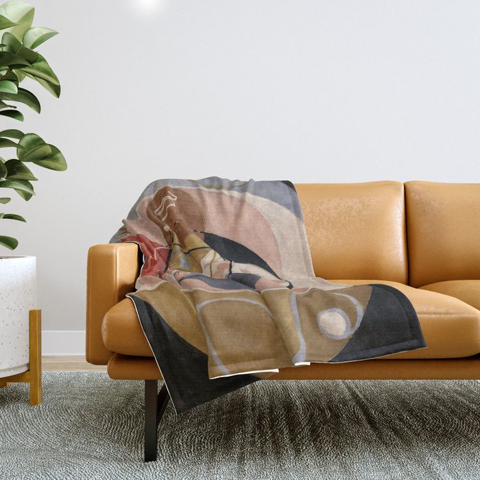 Hilma Af Klint "Evolution, No. 14, Group Vi" Throw Blanket