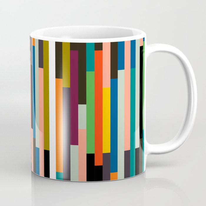 Mid Century Stripes Geometry Retro Coffee Mug