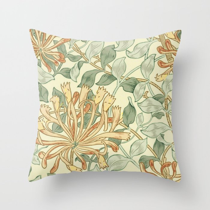 William Morris "Honeysuckle" 3. Throw Pillow