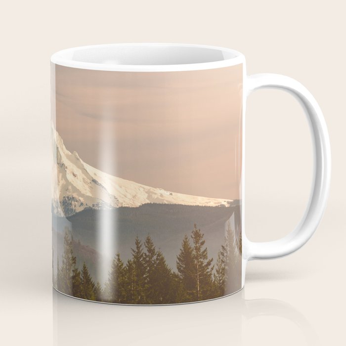 Mount Hood Vintage Sunset - Nature Landscape Photography Coffee Mug