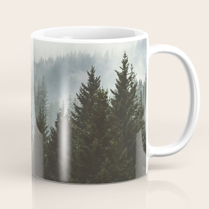 Wanderlust Forest Ii - Mountain Adventure In Foggy Woods Coffee Mug