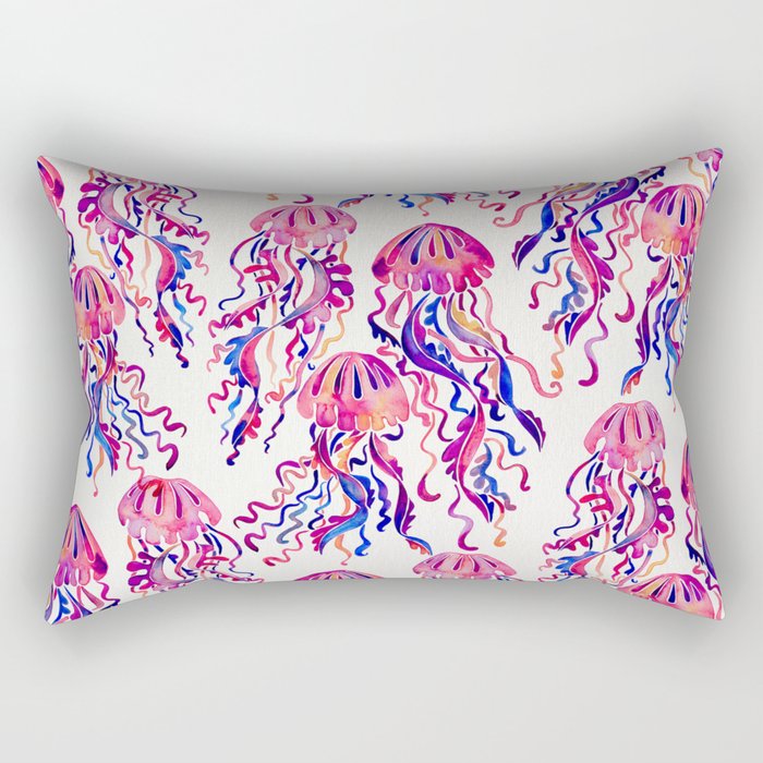 Jellyfish - Magenta Palette Rectangular Pillow