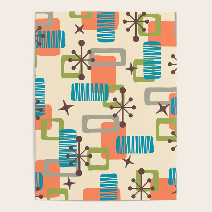 Mid Century Modern Atomic Decoration 243 Kitsch Poster