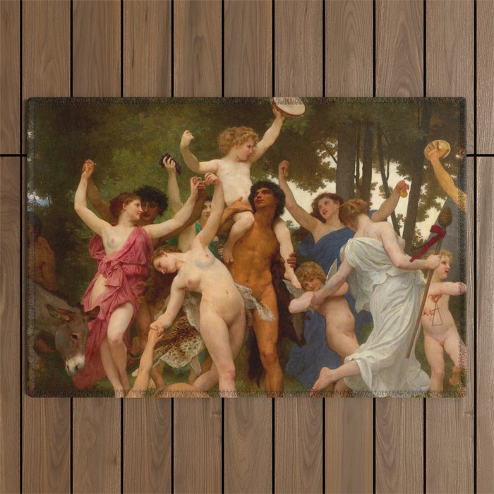 William-Adolphe Bouguereau "The Youth Of Bacchus" Outdoor Rug