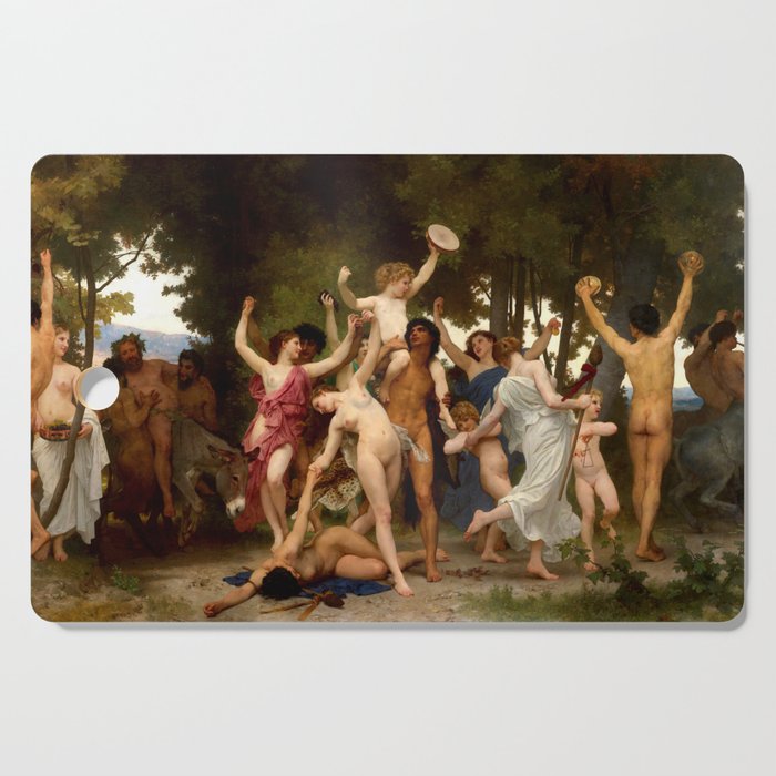 William-Adolphe Bouguereau "The Youth Of Bacchus" Cutting Board