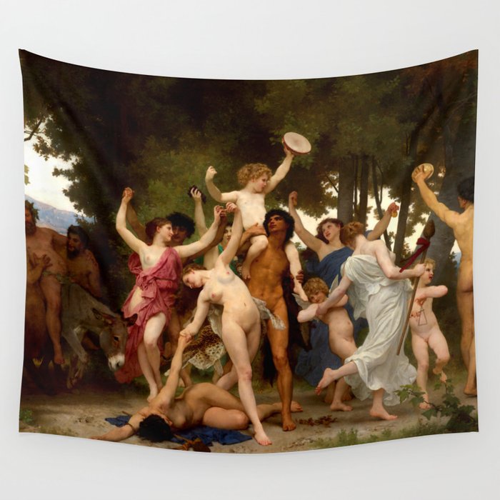 William-Adolphe Bouguereau "The Youth Of Bacchus" Wall Tapestry