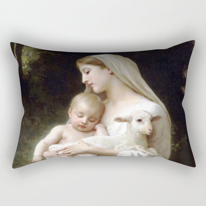 William-Adolphe Bouguereau "L'Innocence (Innocence)"(1893) Rectangular Pillow