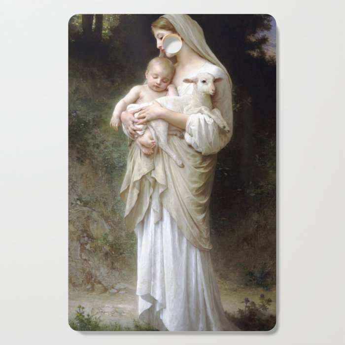 William-Adolphe Bouguereau "L'Innocence (Innocence)"(1893) Cutting Board
