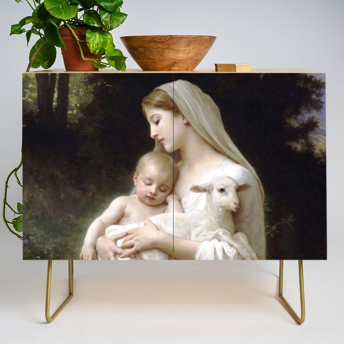 William-Adolphe Bouguereau "L'Innocence (Innocence)"(1893) Credenza