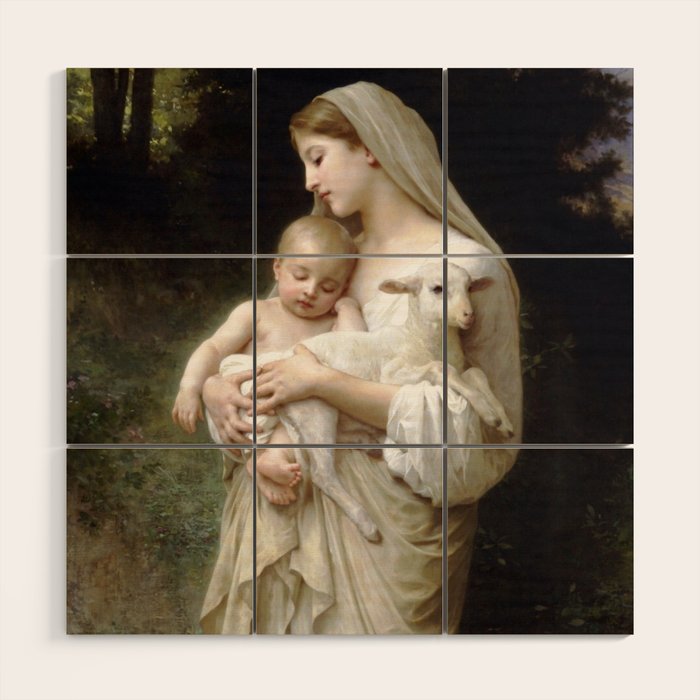 William-Adolphe Bouguereau "L'Innocence (Innocence)"(1893) Wood Wall Art