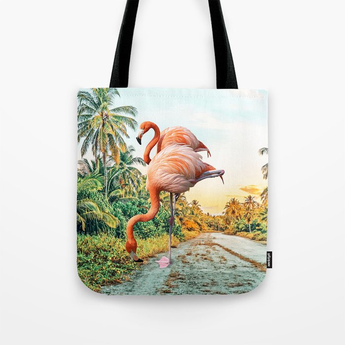Flamingo Vacay #Photography #Surrealism Tote Bag