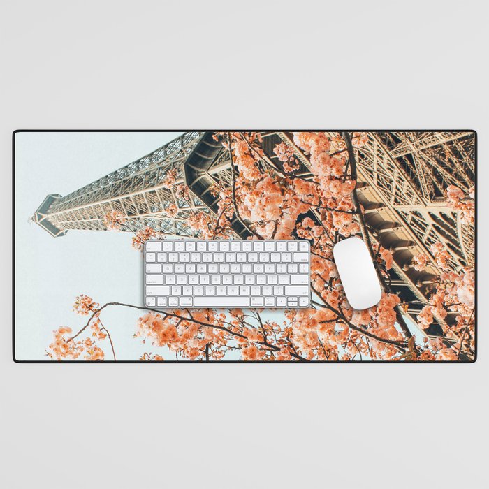 Paris In Spring | Travel Photography Eifel Tower | Wonder Building Architecture Love Desk Mat
