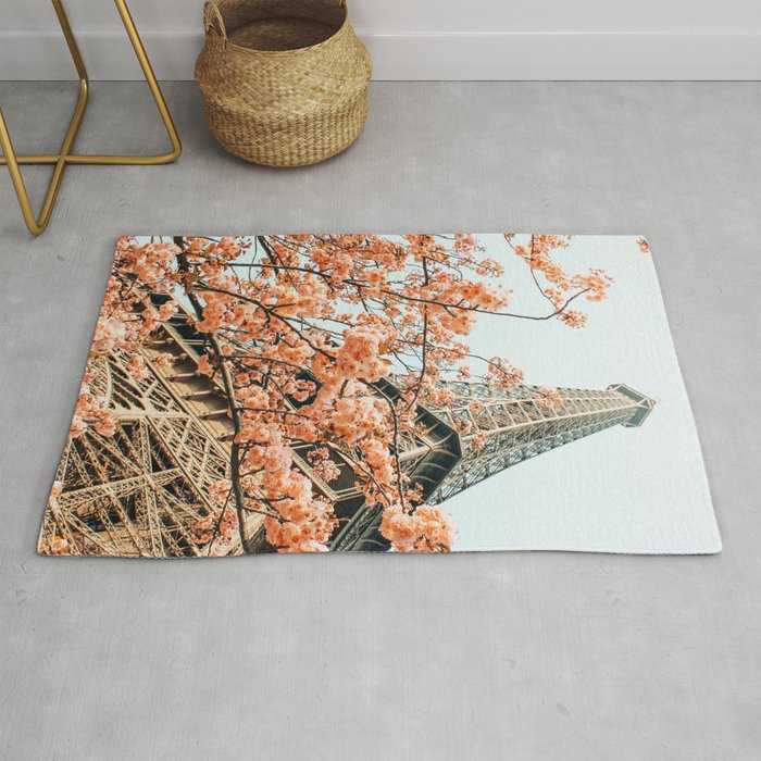 Paris In Spring | Travel Photography Eifel Tower | Wonder Building Architecture Love Rug