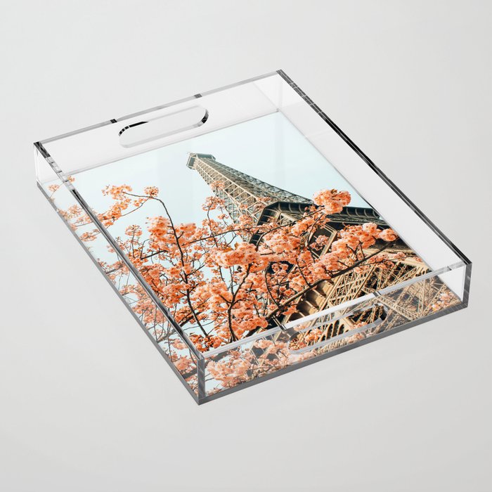 Paris In Spring | Travel Photography Eifel Tower | Wonder Building Architecture Love Acrylic Tray
