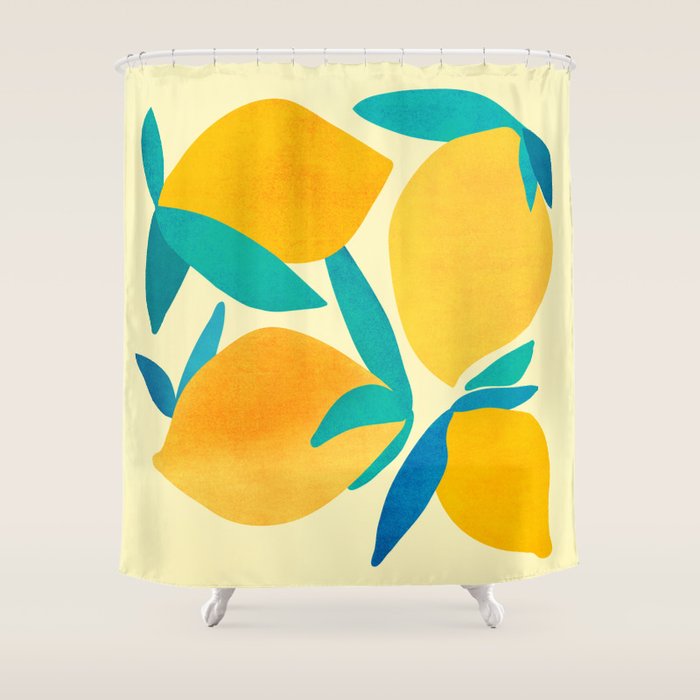 Mangoes - Tropical Fruit Illustration Shower Curtain