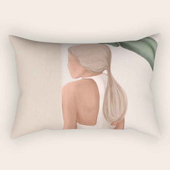 Abstract Woman In A Dress Rectangular Pillow