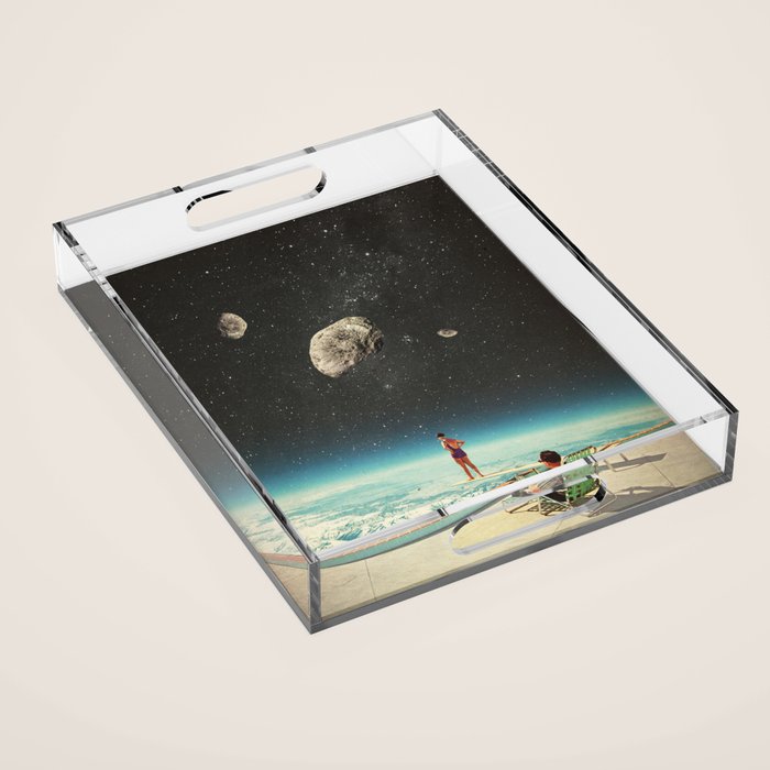 Summer With A Chance Of Asteroids Acrylic Tray