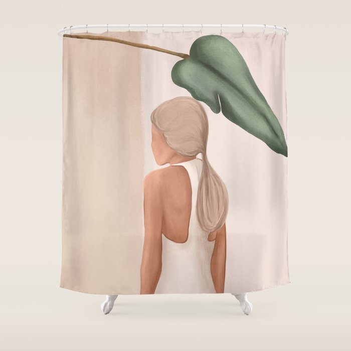 Abstract Woman In A Dress Shower Curtain