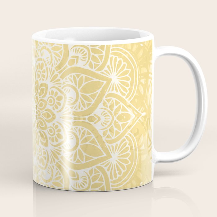 Mandala, Floral, Sun, Wall Art Boho Coffee Mug