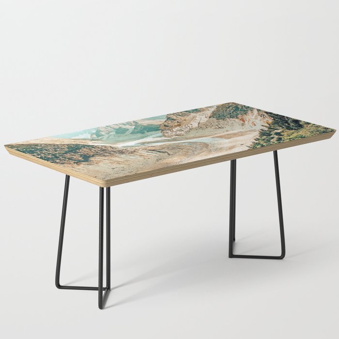 Apricity, Scenic Neutral Pastel Nature Travel Photography, Mountains Exotic Birds Landscape Path Coffee Table