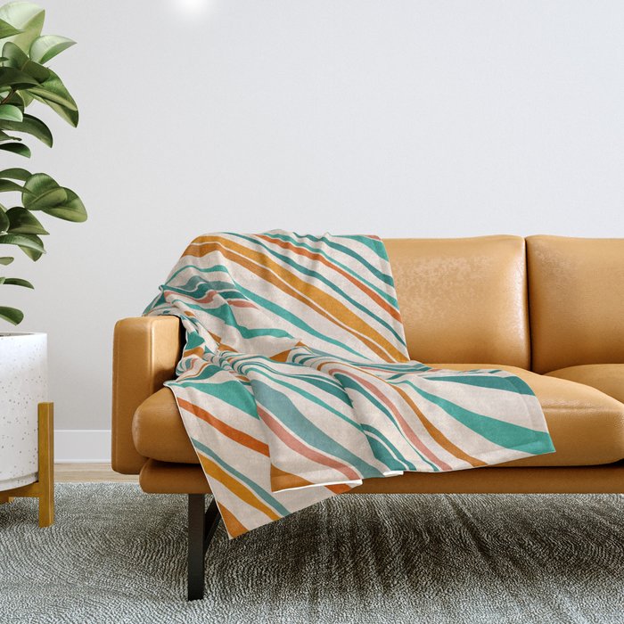 Southwest Abstract Stripes Throw Blanket