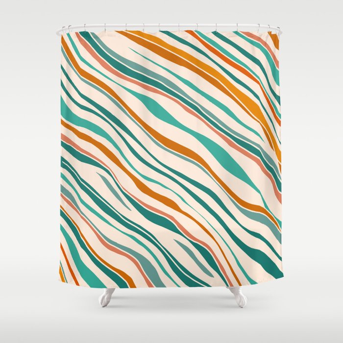 Southwest Abstract Stripes Shower Curtain