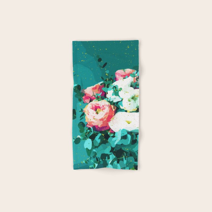 Floral & Confetti #Digitalart #Floral Bath Towel