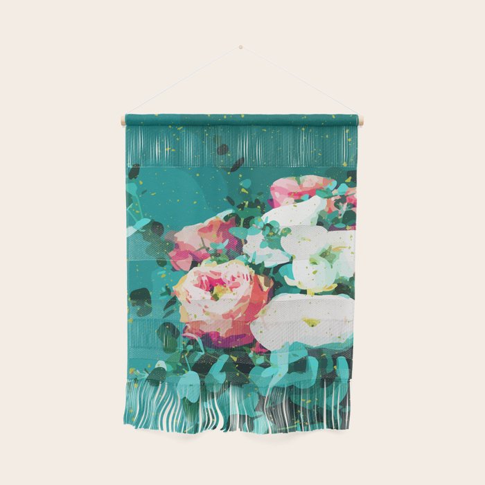 Floral & Confetti #Digitalart #Floral Wall Hanging