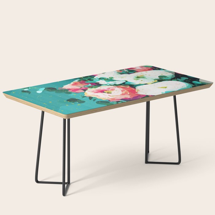 Floral & Confetti #Digitalart #Floral Coffee Table