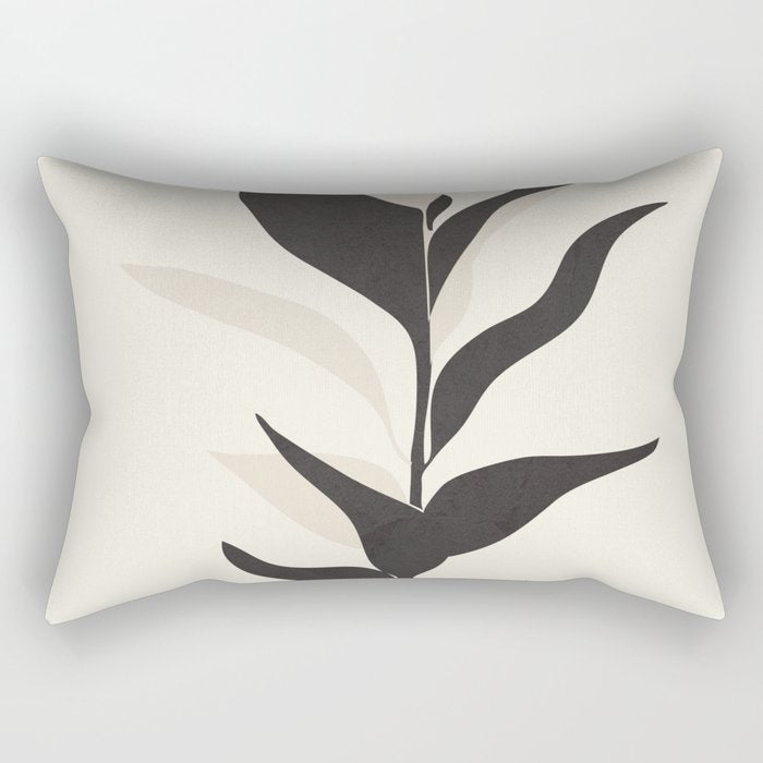 Abstract Minimal Plant Rectangular Pillow
