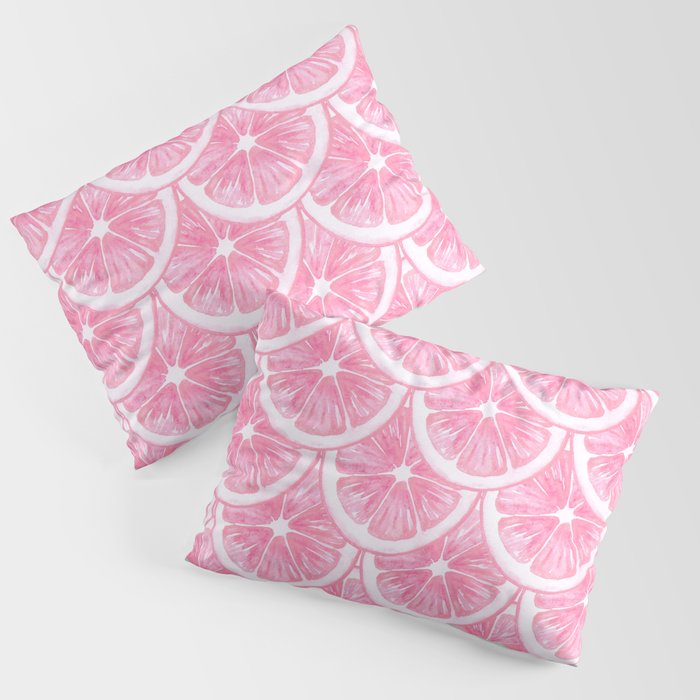 Zesty Splice - Pink Grapefruit Pillow Sham