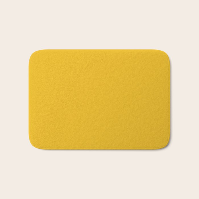 Marigold Vibrant Yellow Solid Color Bath Mat