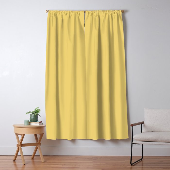 Soft Sunlight Yellow Solid Color Window Curtain