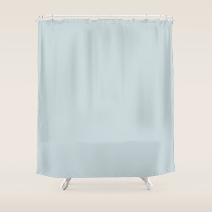 Soft Sky Blue Solid Color Shower Curtain