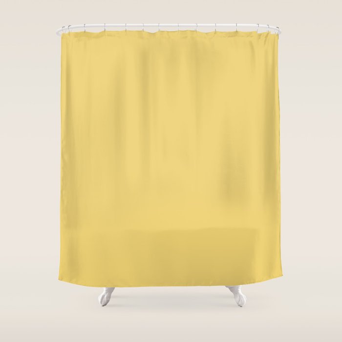 Soft Sunlight Yellow Solid Color Shower Curtain