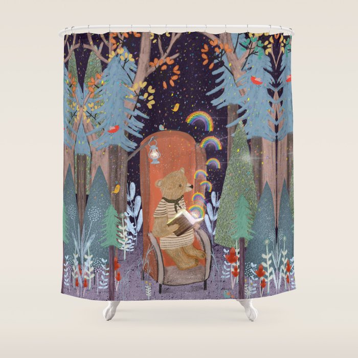 The Little Book Of Rainbows Shower Curtain