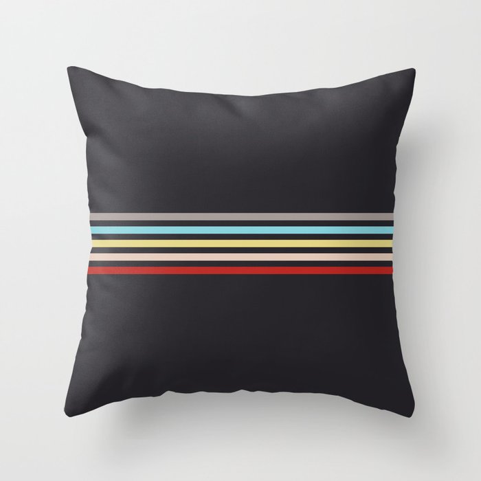 Ujimasa - Classic Retro Stripes Throw Pillow