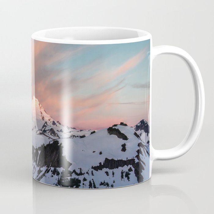 Mount Baker Mountain Adventure Sunset - Nature Photography Coffee Mug