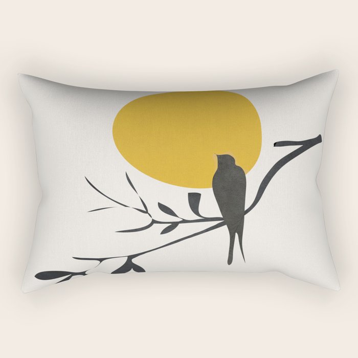 Bird And The Setting Sun Rectangular Pillow