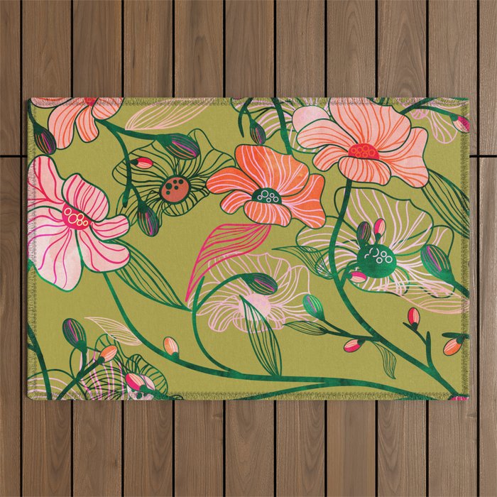Twinning #Illustration #Pattern Outdoor Rug