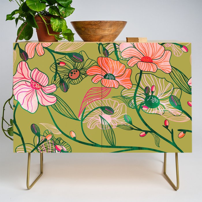 Twinning #Illustration #Pattern Credenza