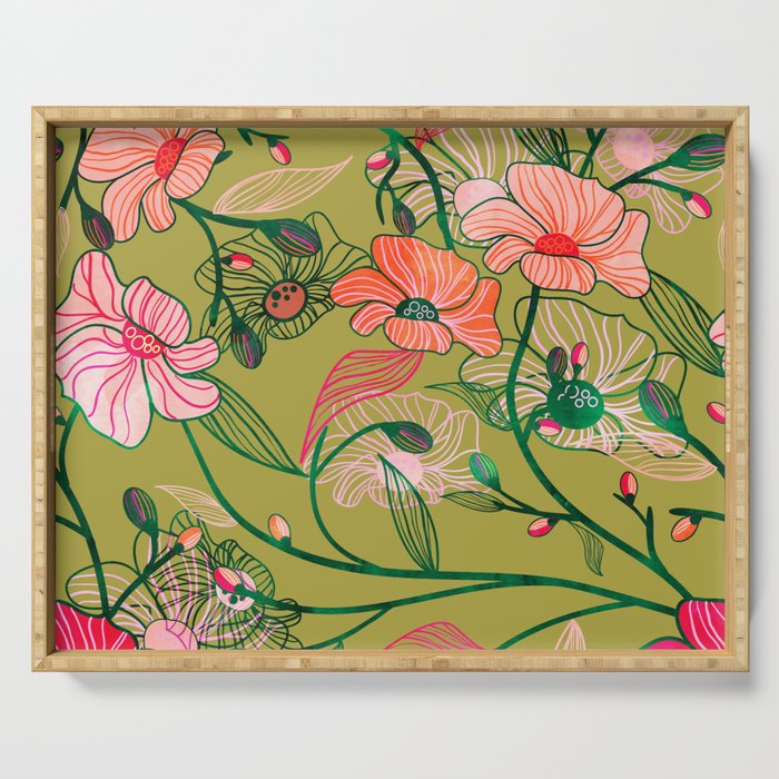 Twinning #Illustration #Pattern Serving Tray