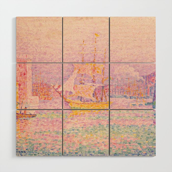 Paul Signac "Harbour At Marseilles" Wood Wall Art