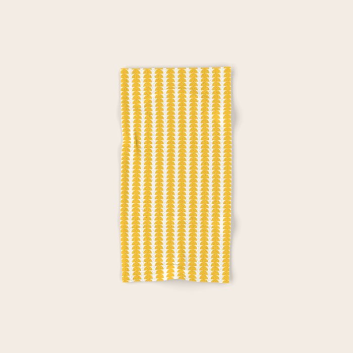 Maude Shapes Pattern - Golden Yellow Bath Towel