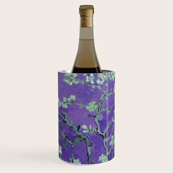 Vincent Van Gogh "Almond Blossoms" (Edited Purple) Wine Chiller