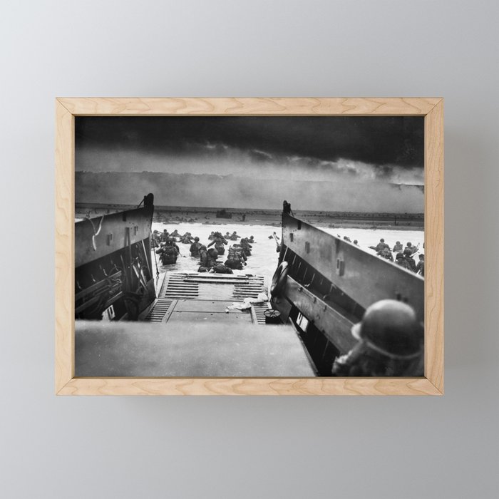Into The Jaws Of Death - D-Day Vintage Photo By Robert F. Sargent Mini Art Print