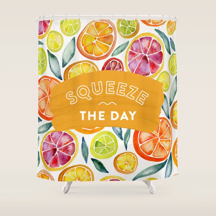 Squeeze The Day - Multi Palette Shower Curtain