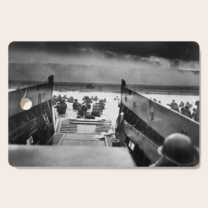 Into The Jaws Of Death - D-Day Vintage Photo By Robert F. Sargent Cutting Board