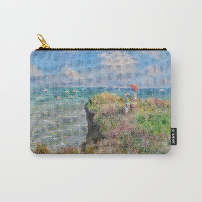 Claude Monet " Cliff Walk At Pourville" Carry All Pouch