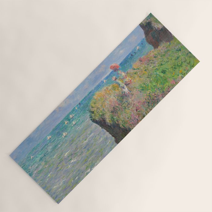 Claude Monet " Cliff Walk At Pourville" Yoga Mat